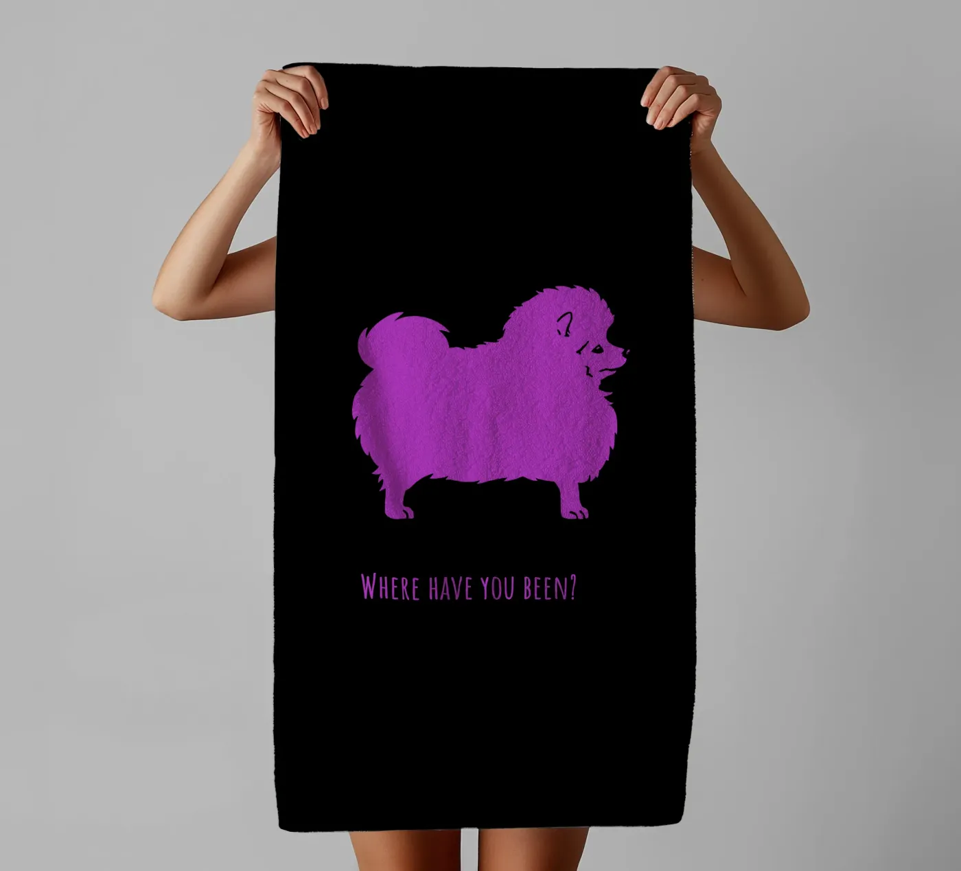 Small spitz towel by Pop dogs