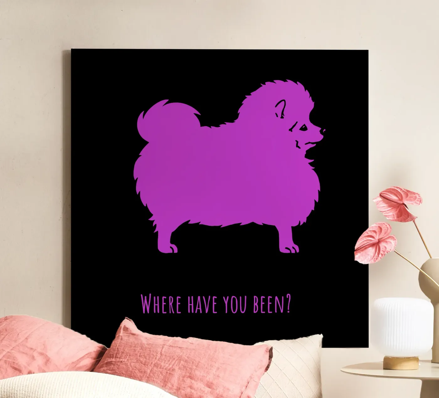 Kleine keeshond canvas van Pop dogs