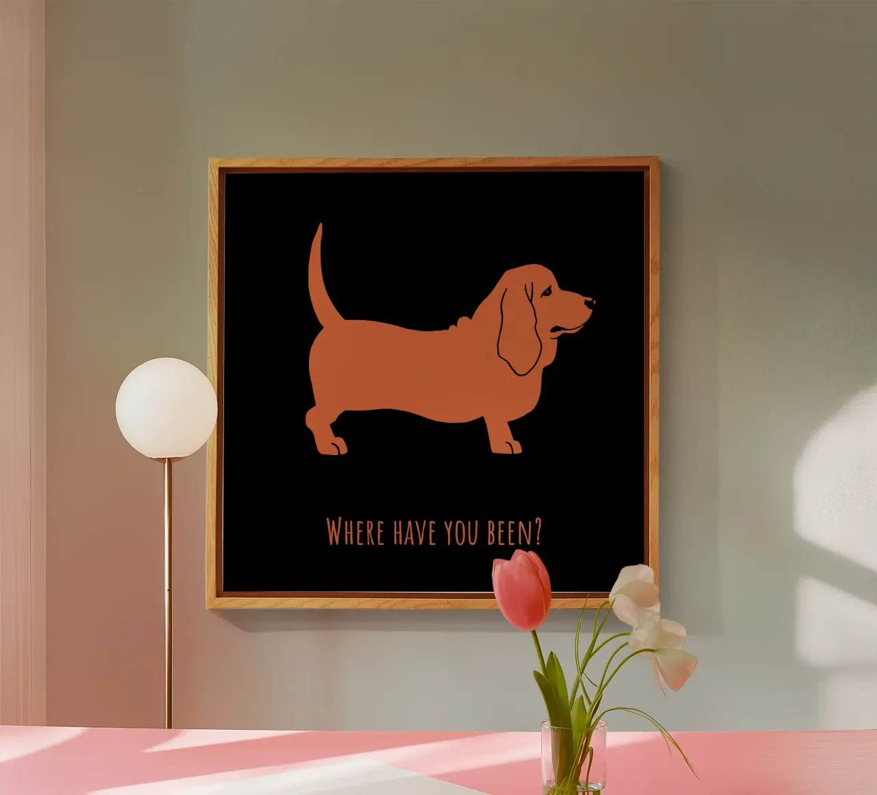 Basset hound acrylic glass by Pop dogs