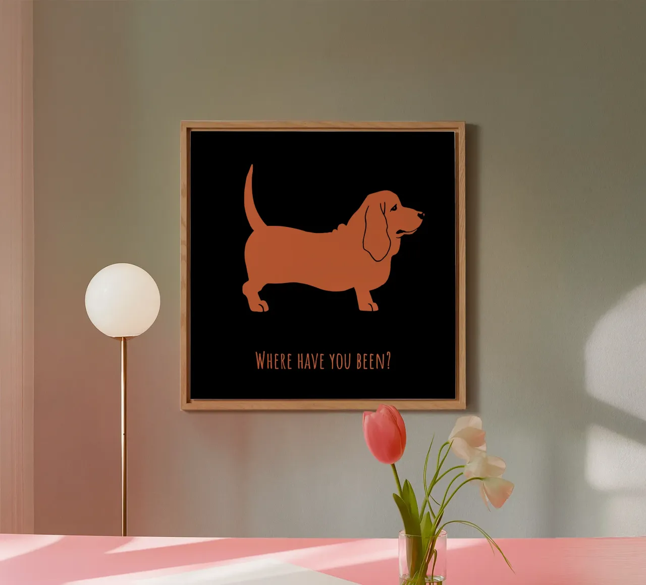 Basset hound alluminio dibond da Pop dogs