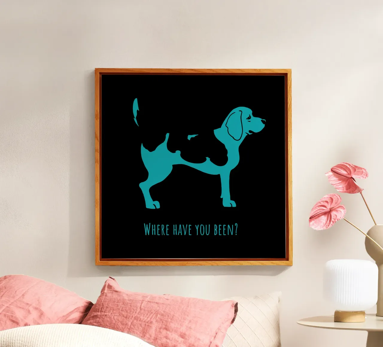 Beagle acryl van Pop dogs