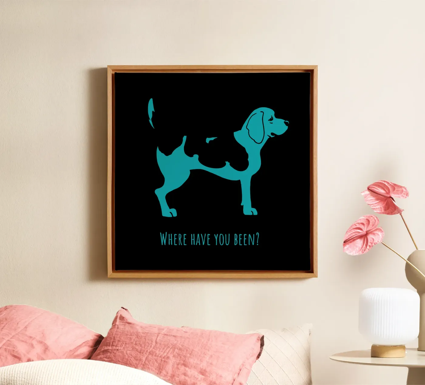 Beagle canvas van Pop dogs