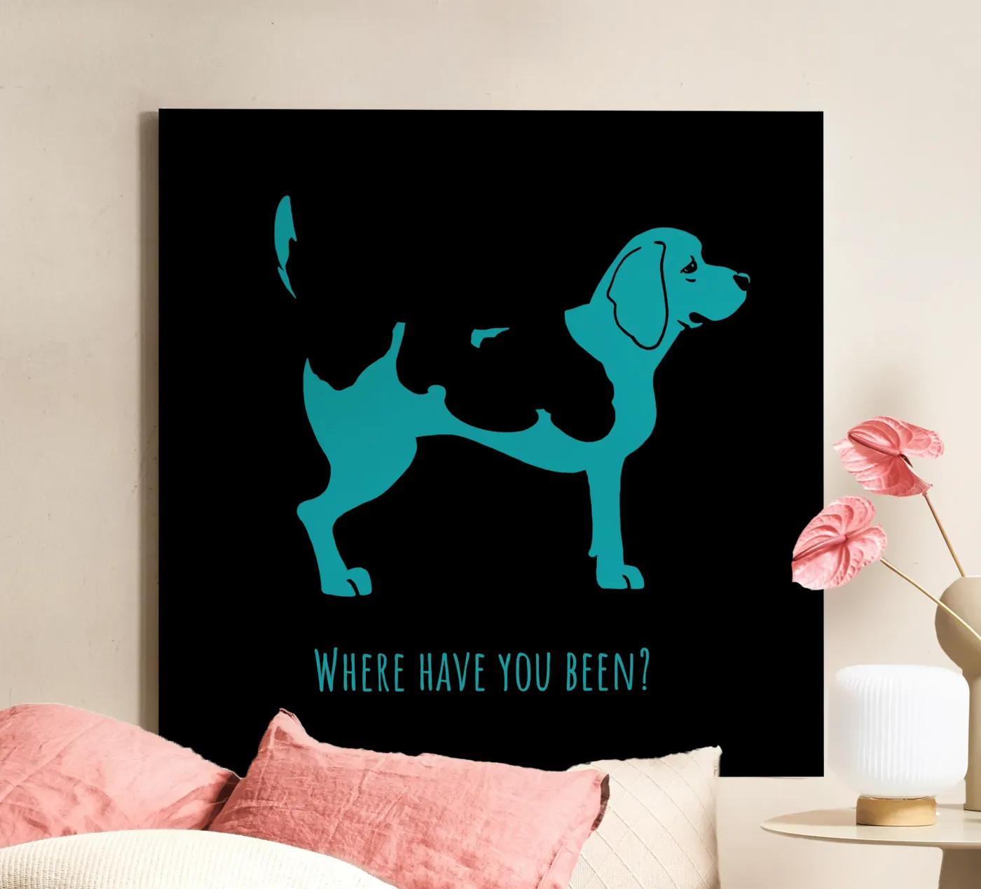 Beagle canvas van Pop dogs