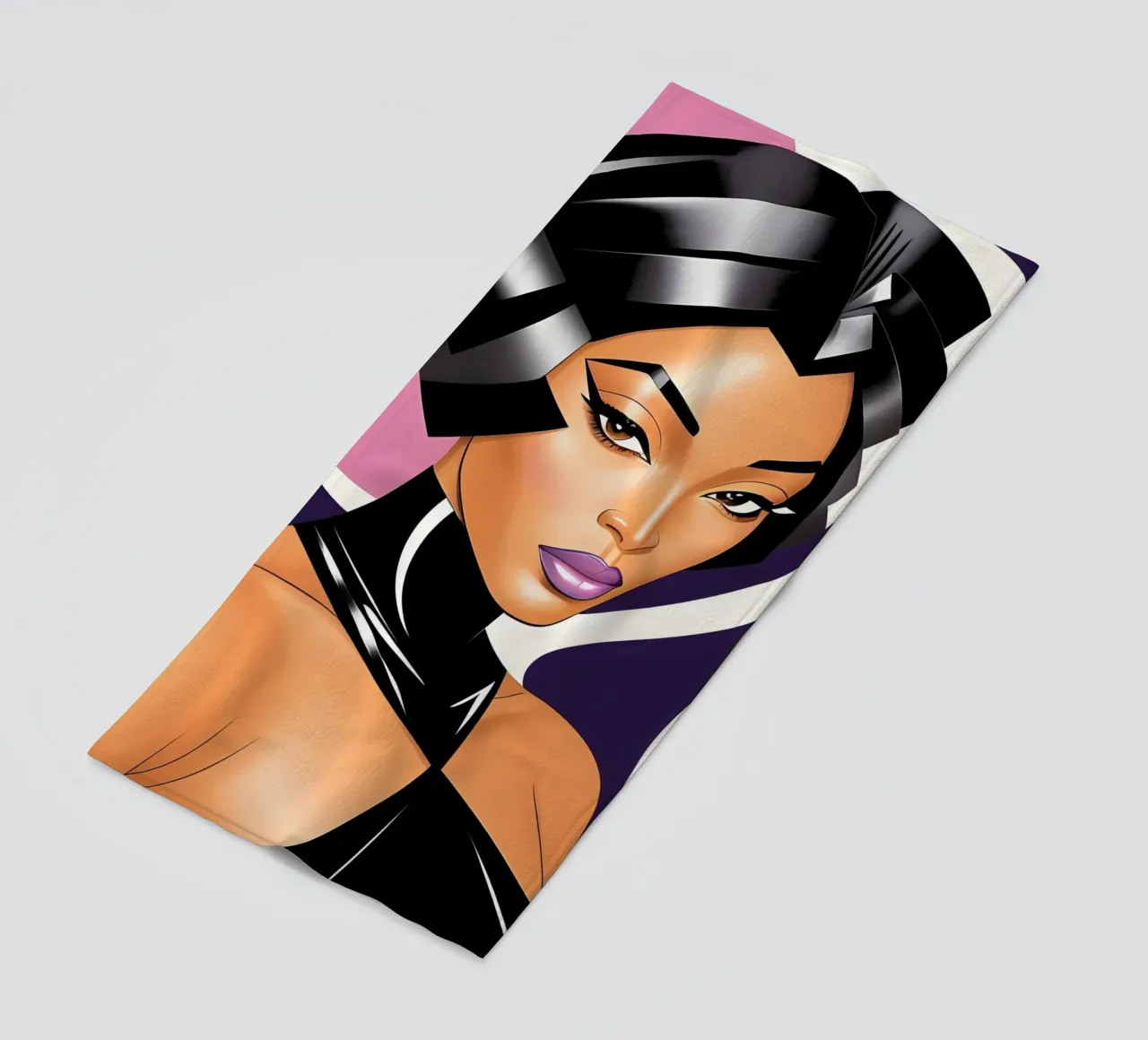 BLACK ELEGANCE beach towel by ART DECO