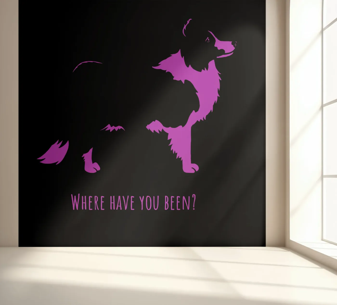 Border collie fotobehang van Pop dogs