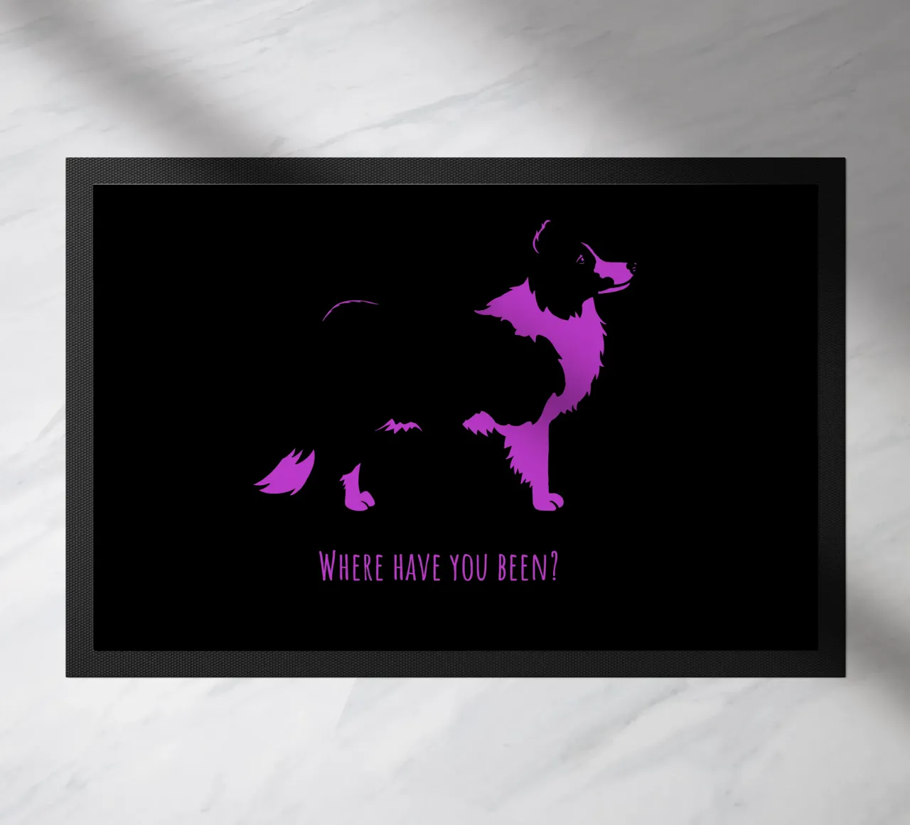 Border collie doormat by Pop dogs