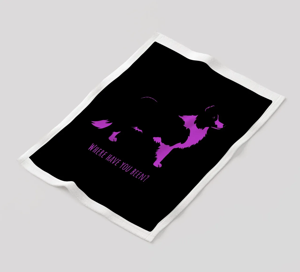 Border collie Fleecedecke von Pop dogs