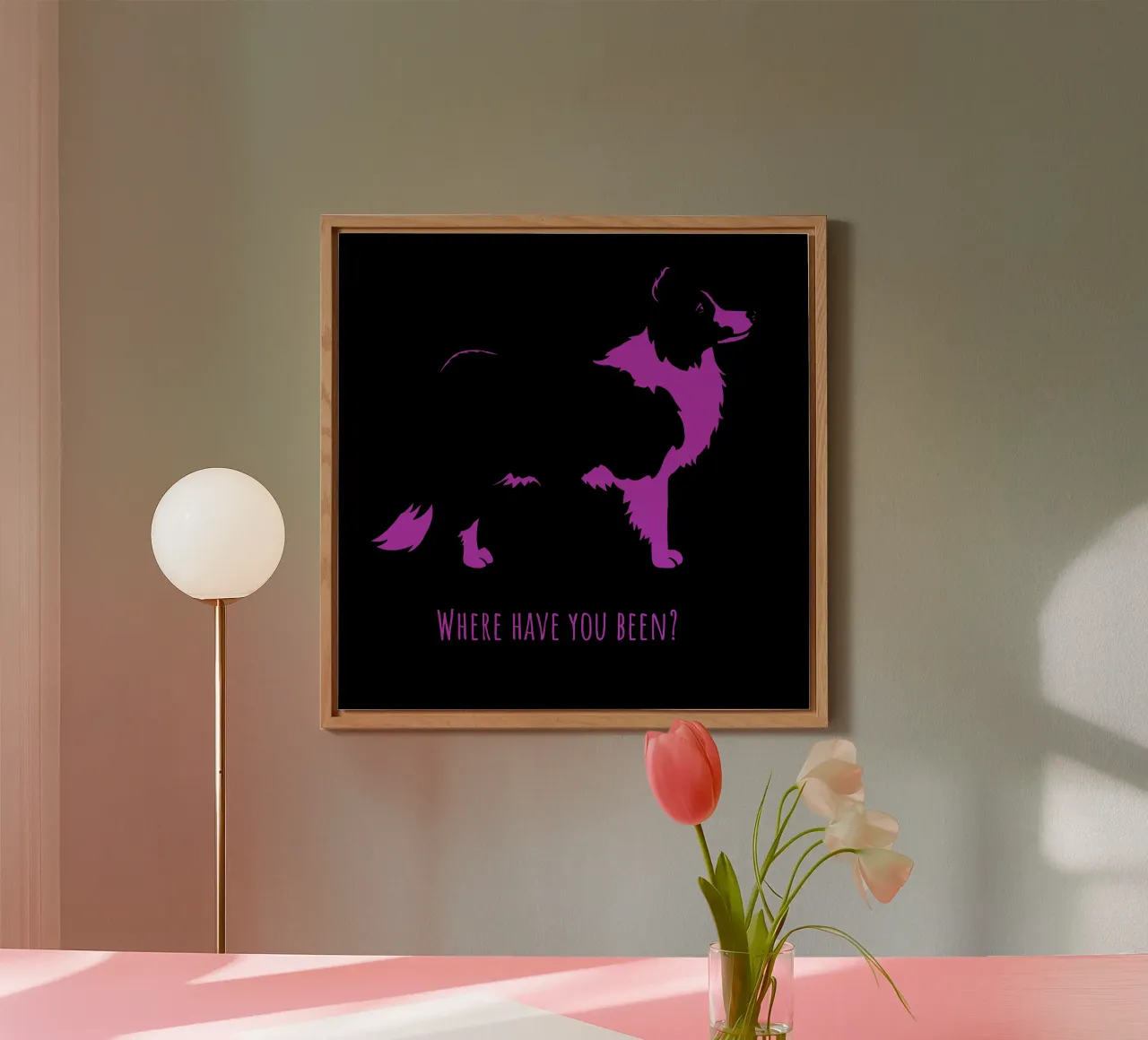 Border collie alluminio dibond da Pop dogs