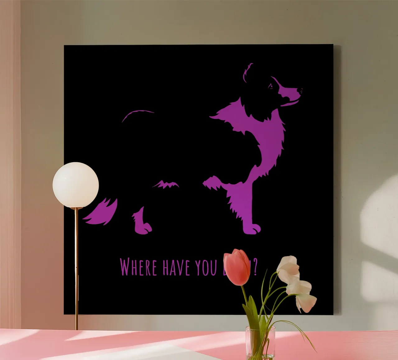 Border collie canvas by Pop dogs