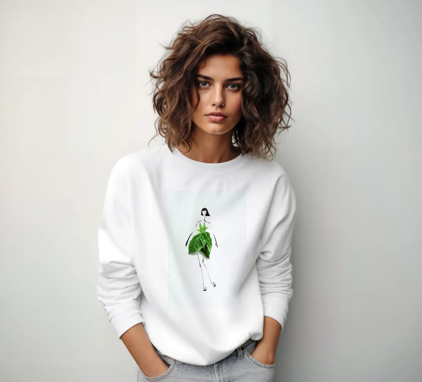 Basil sweatshirt by Gretchen Roehrs