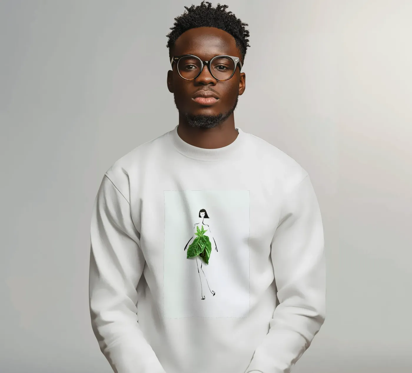 Basil sweatshirt by Gretchen Roehrs