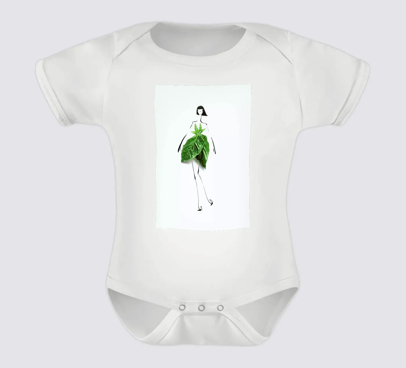 Basil Kurzarm Babybody von Gretchen Roehrs