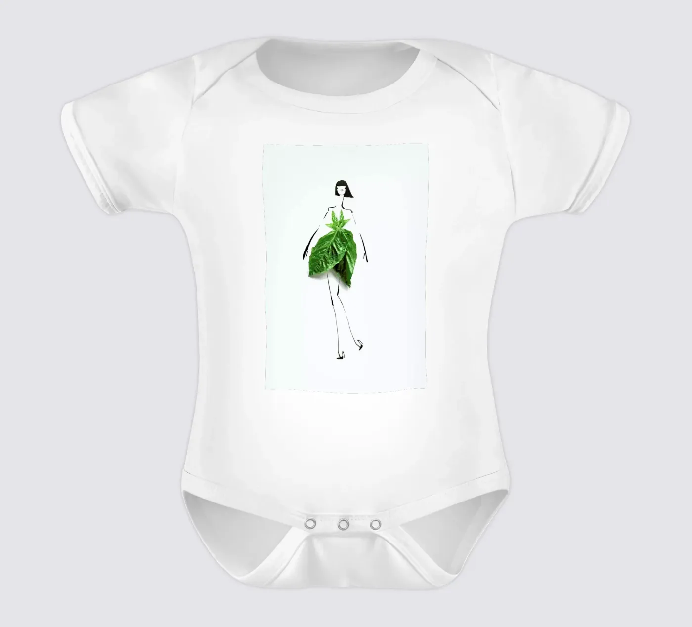 Basil Kurzarm Babybody von Gretchen Roehrs