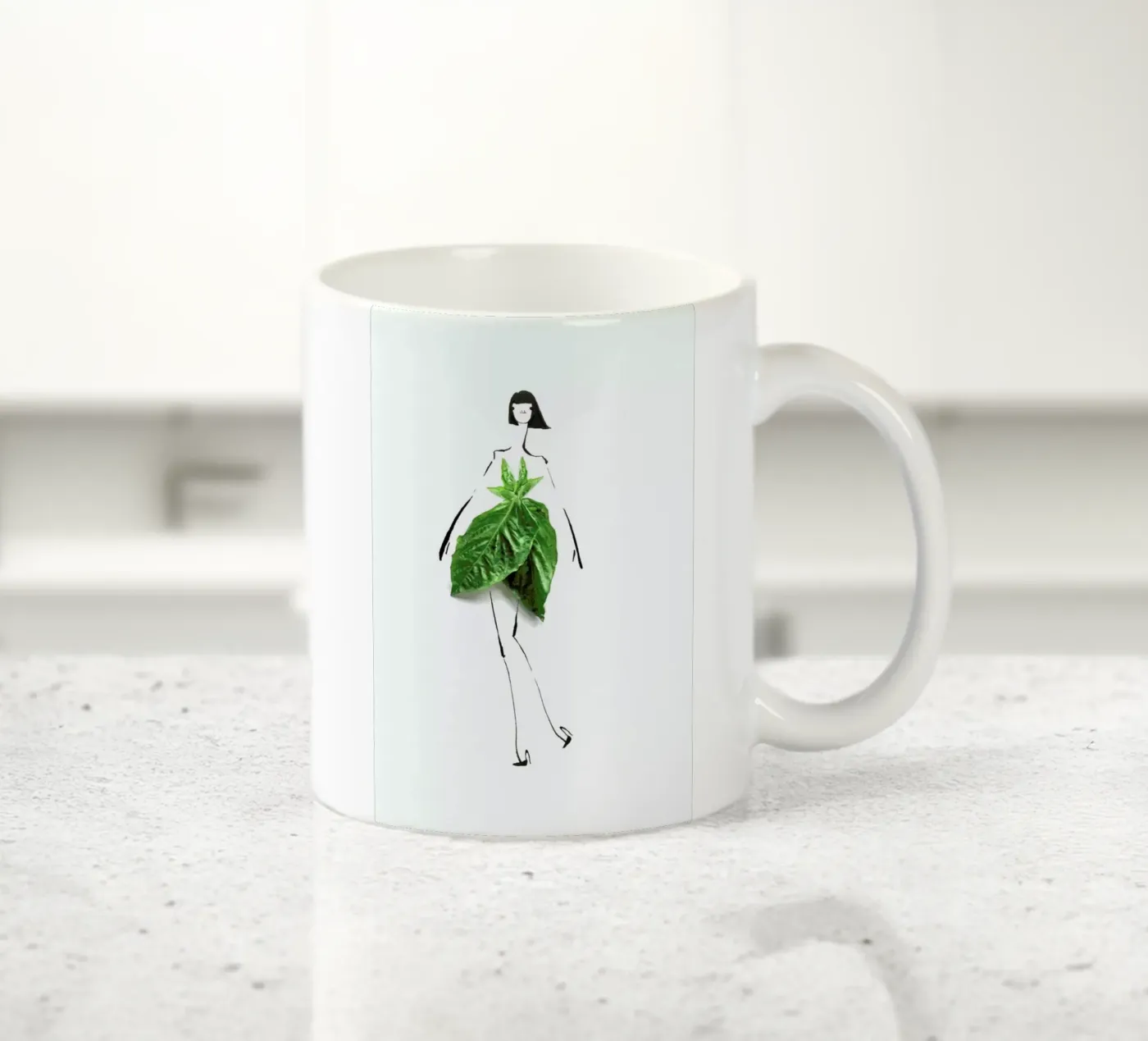 Basil ceramic mug by Gretchen Roehrs
