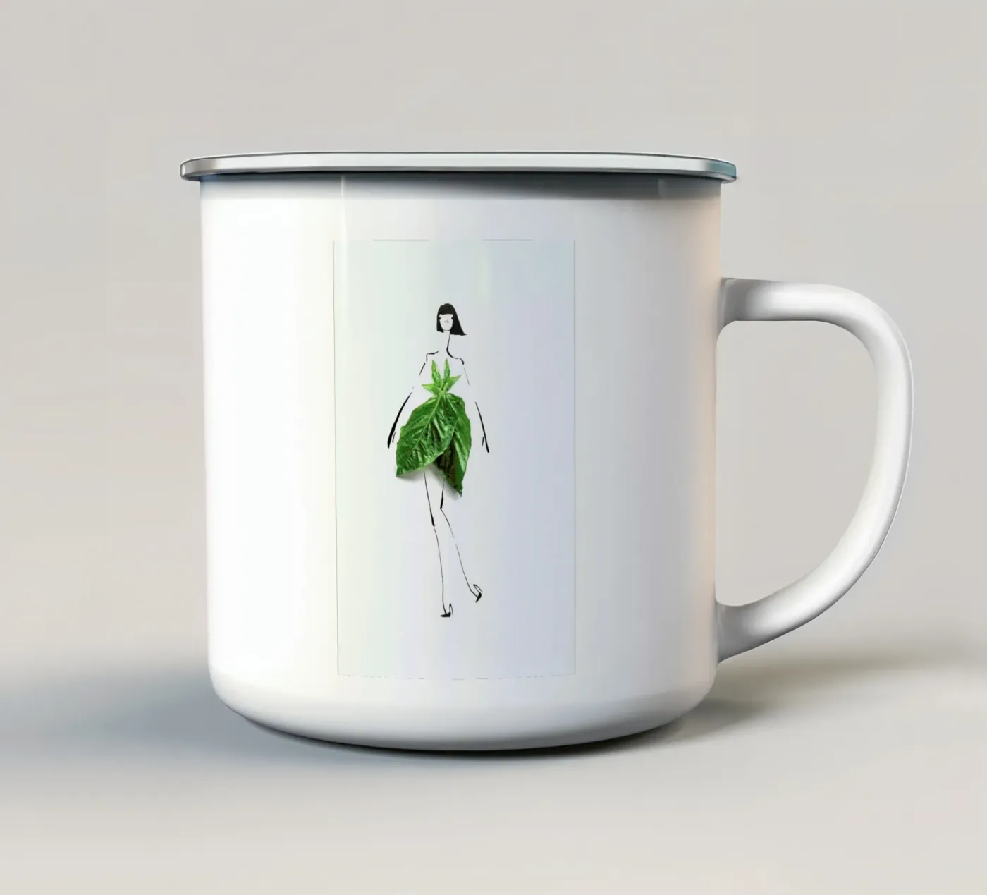 Basil enamel mug by Gretchen Roehrs