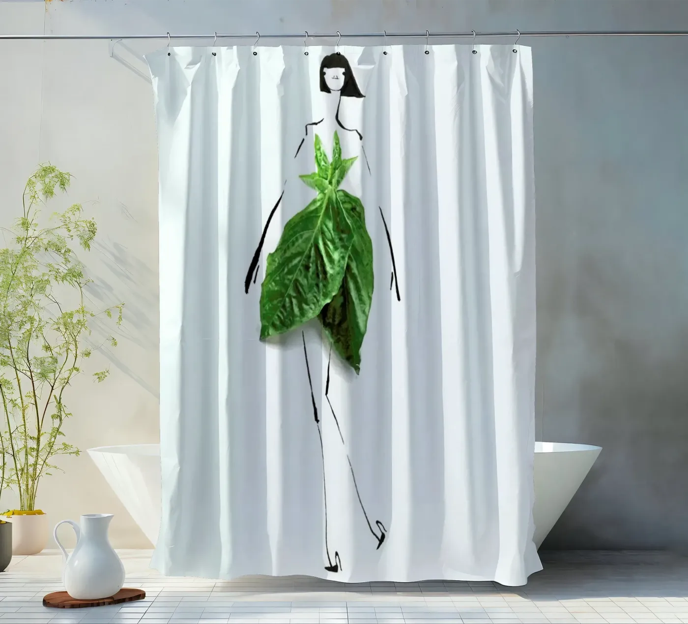 Basil rideau de douche de Gretchen Roehrs