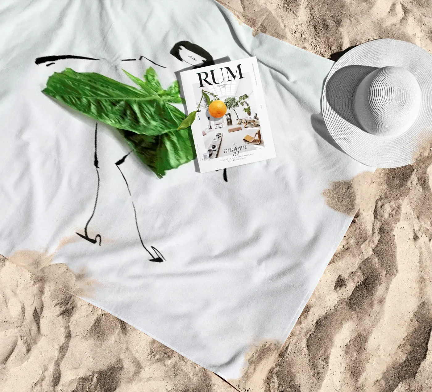 Basil Strandtuch von Gretchen Roehrs