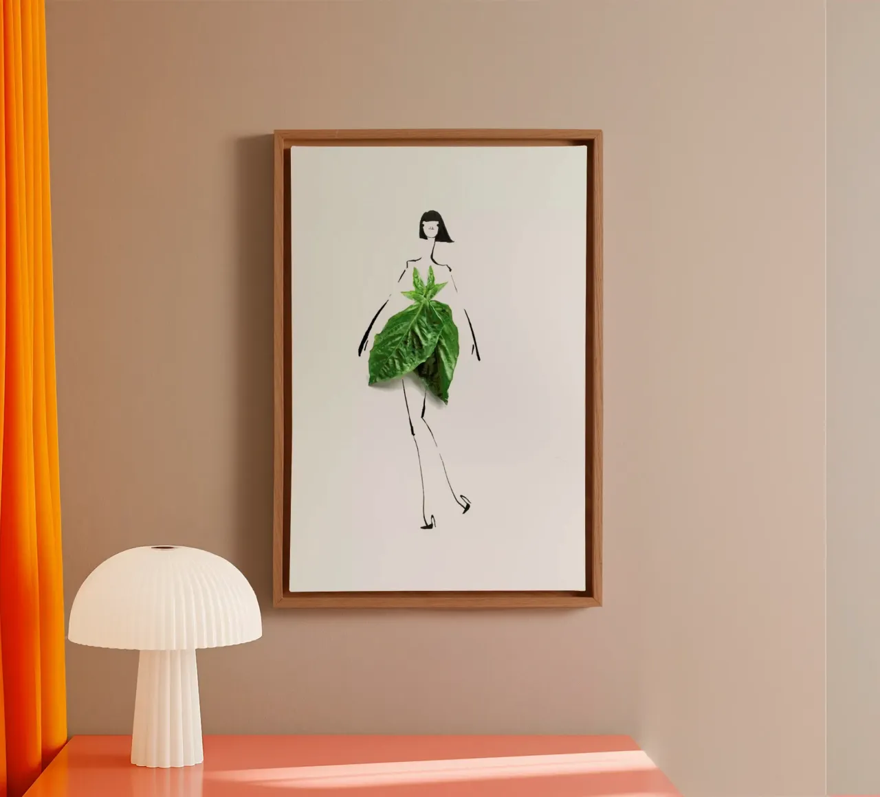 Basil tela con Cornice a cassetta da Gretchen Roehrs