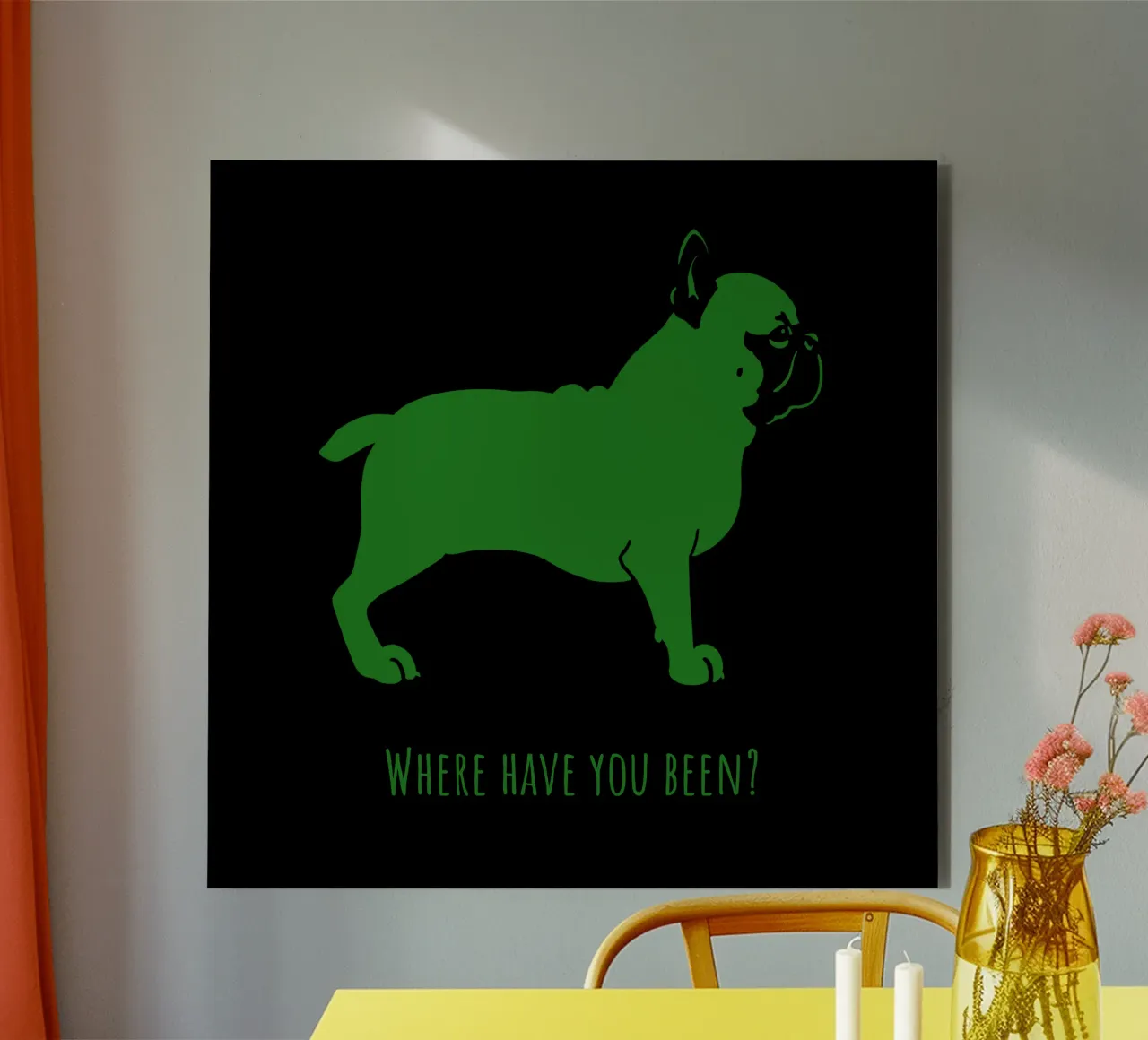 Bulldog francese alluminio dibond da Pop dogs