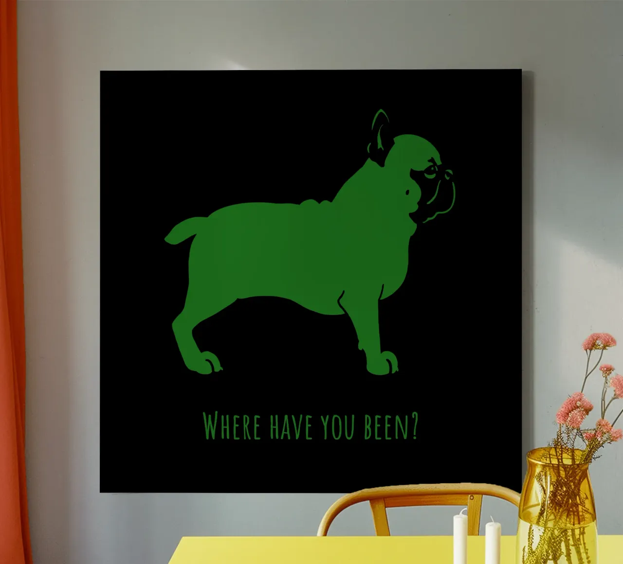 Bulldog francés lienzo de Pop dogs