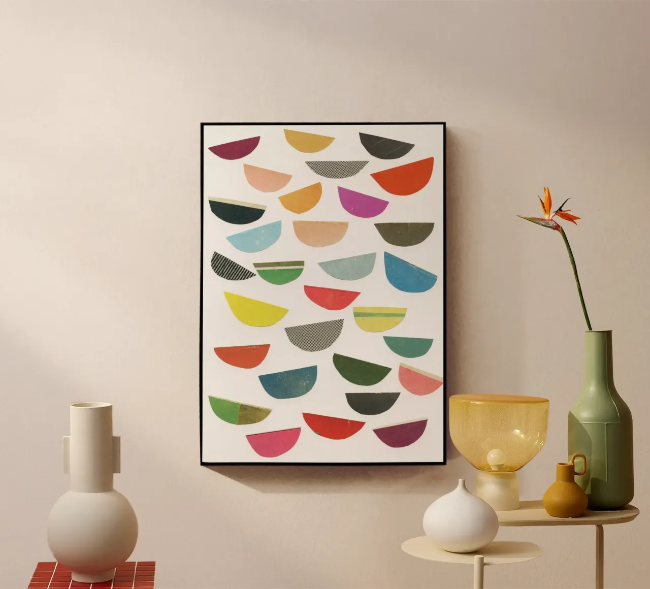 Falling Petals acrylic glass by Cassia Beck Collage