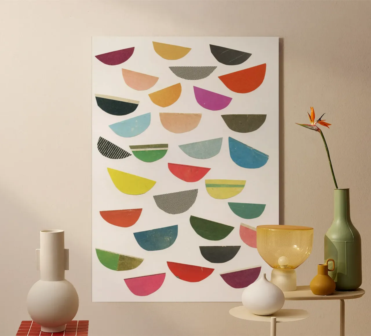 Falling Petals acrylic glass by Cassia Beck Collage