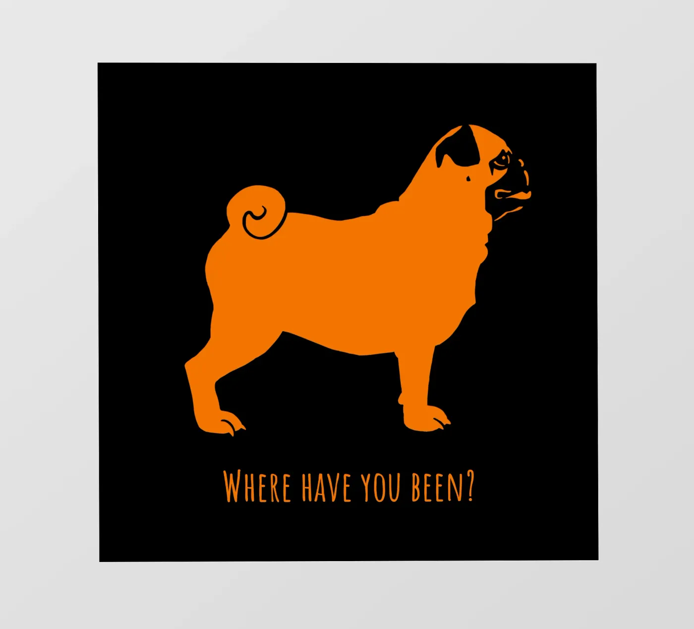 Mopshond fotobehang van Pop dogs