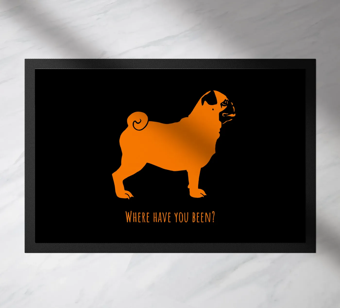 Mopshond deurmat van Pop dogs