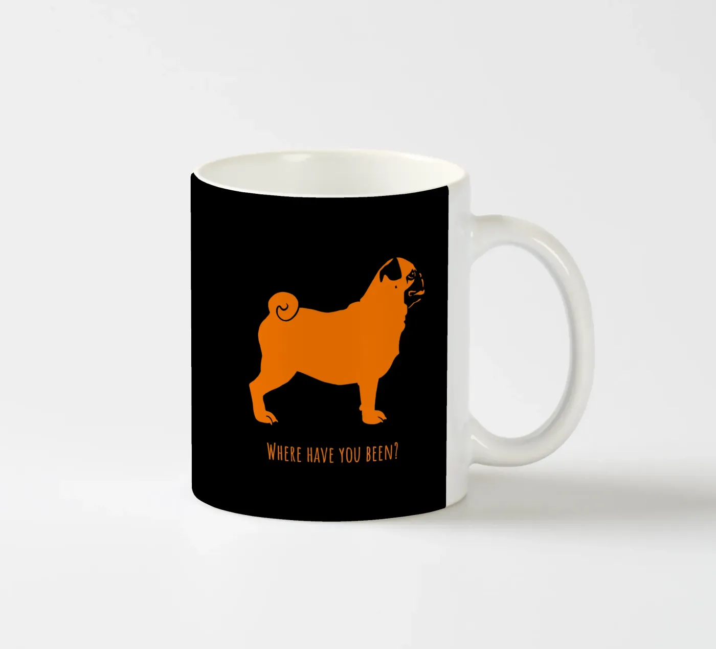 Pug ceramic mug by Pop dogs