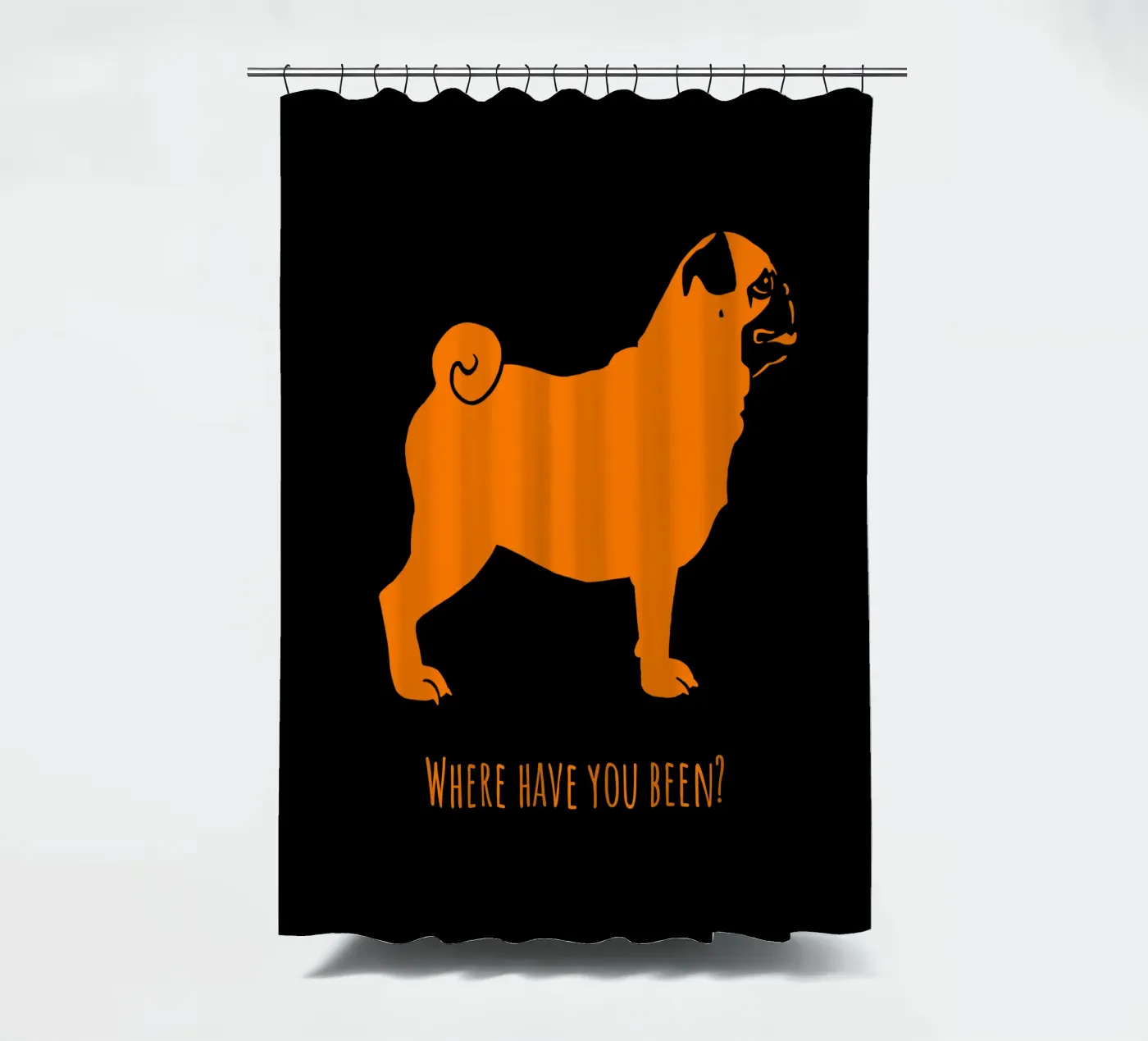 Mops Duschvorhang von Pop dogs