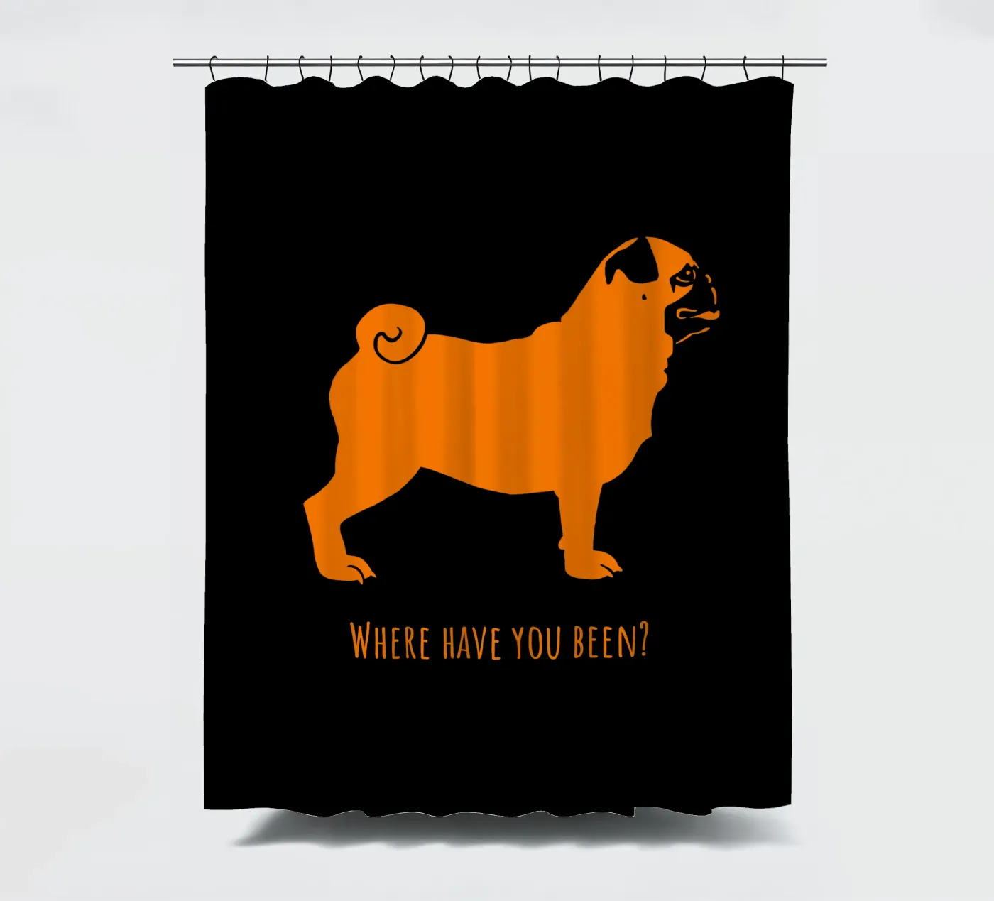 Mops Duschvorhang von Pop dogs