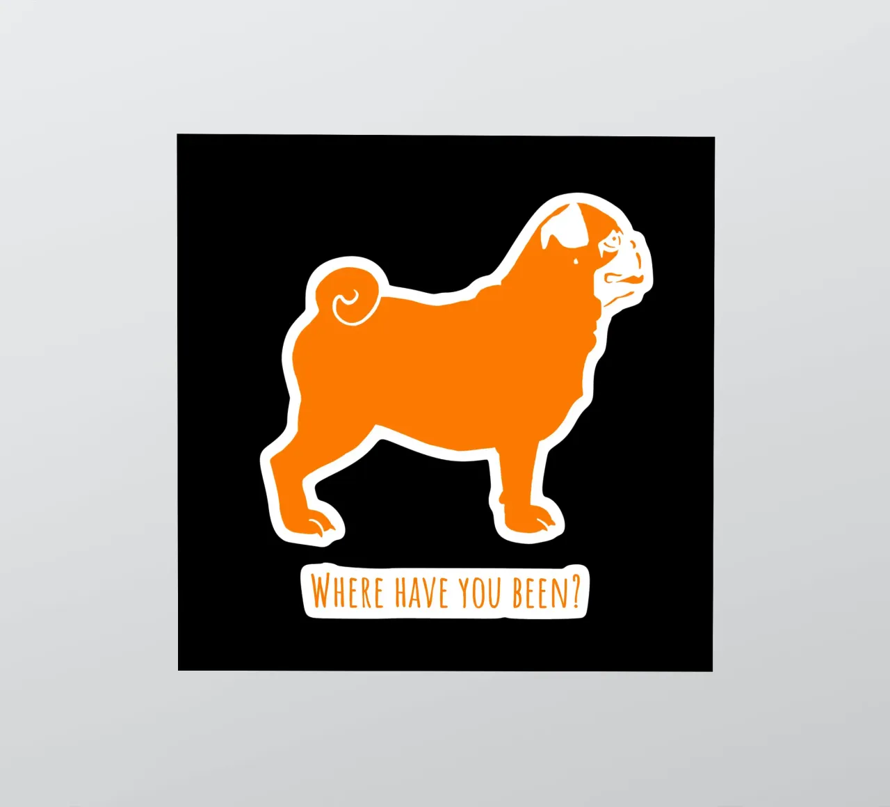 Pug sticker by Pop dogs
