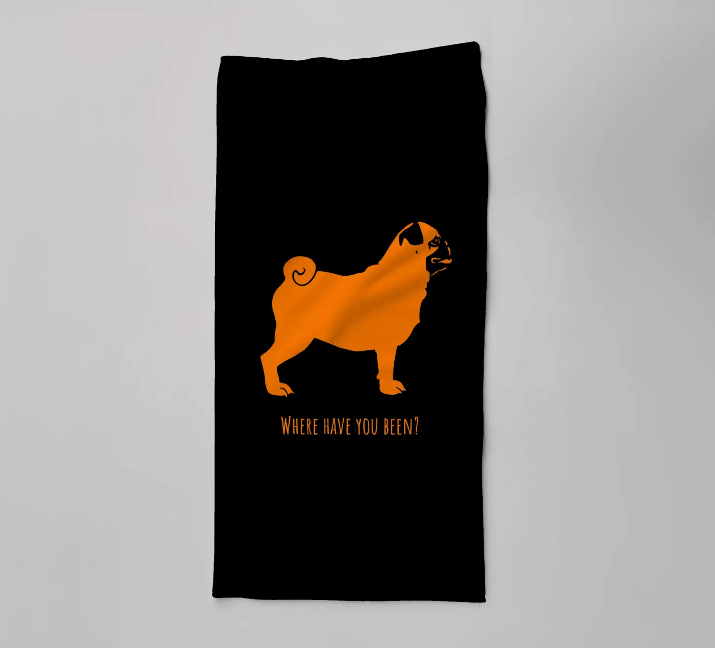 Pug towel by Pop dogs