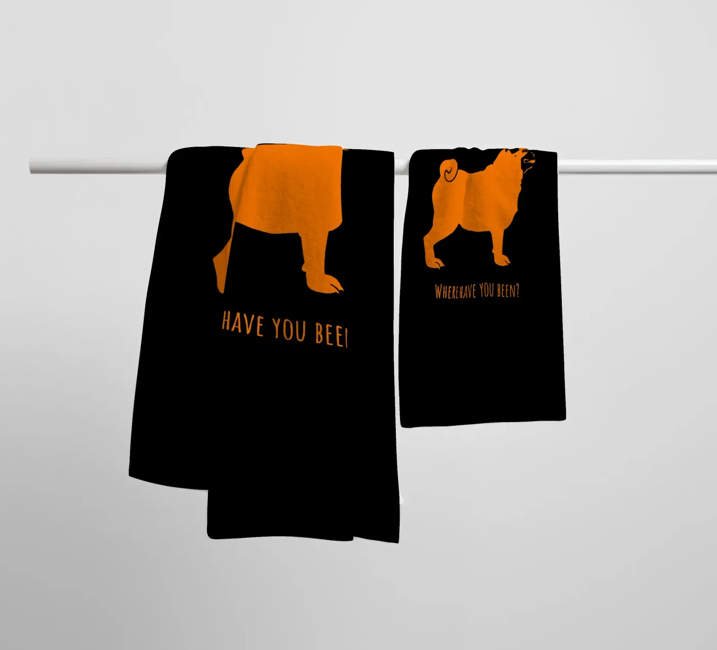 Pug towel by Pop dogs