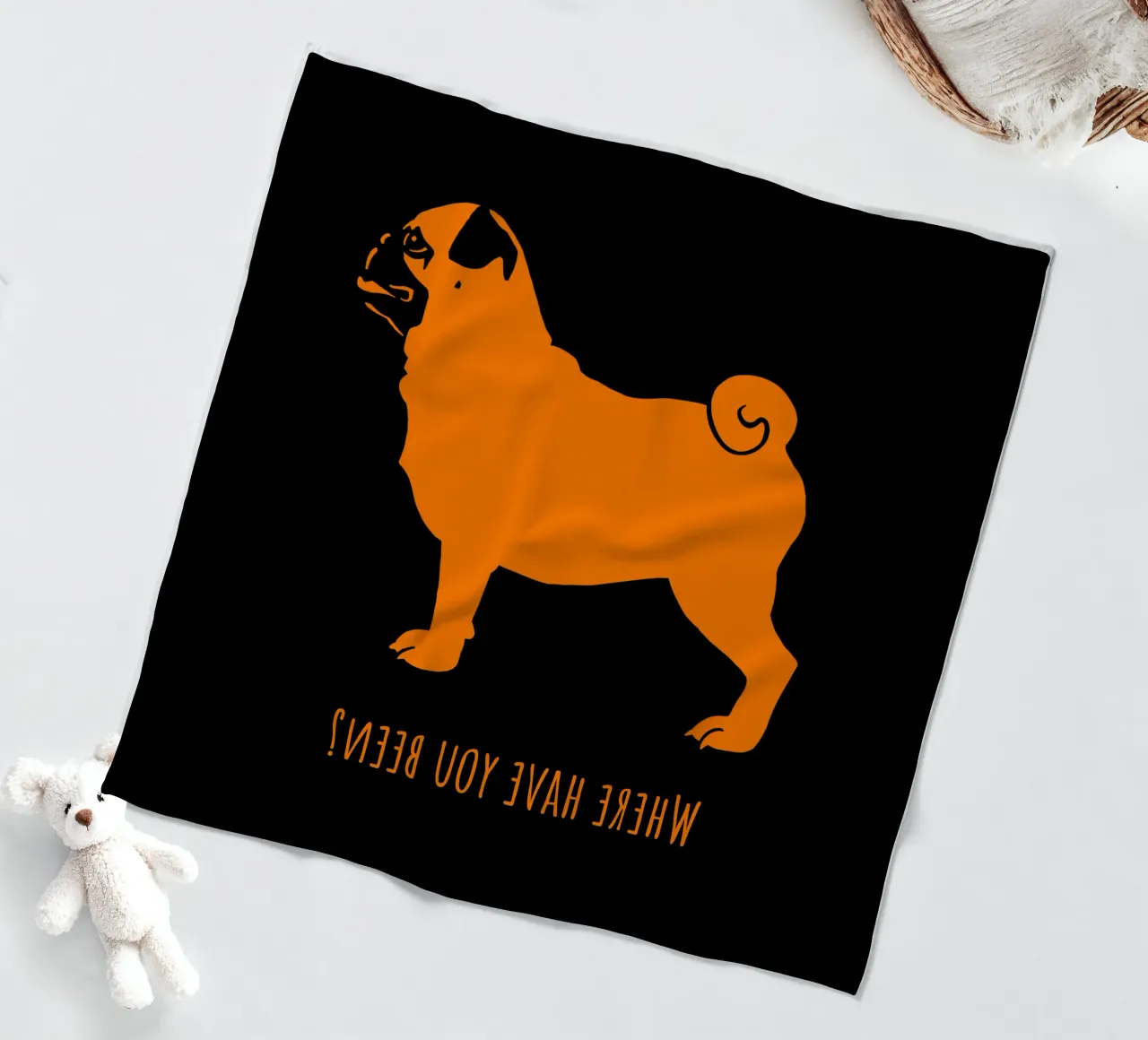 Mops Fleecedecke von Pop dogs