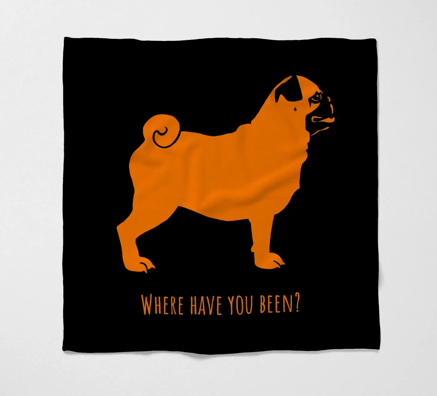 Pug fleecedeken van Pop dogs