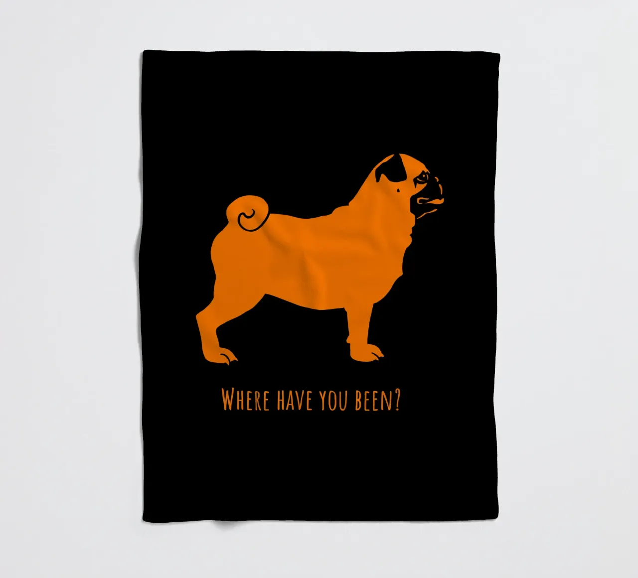 Pug fleece blanket by Pop dogs