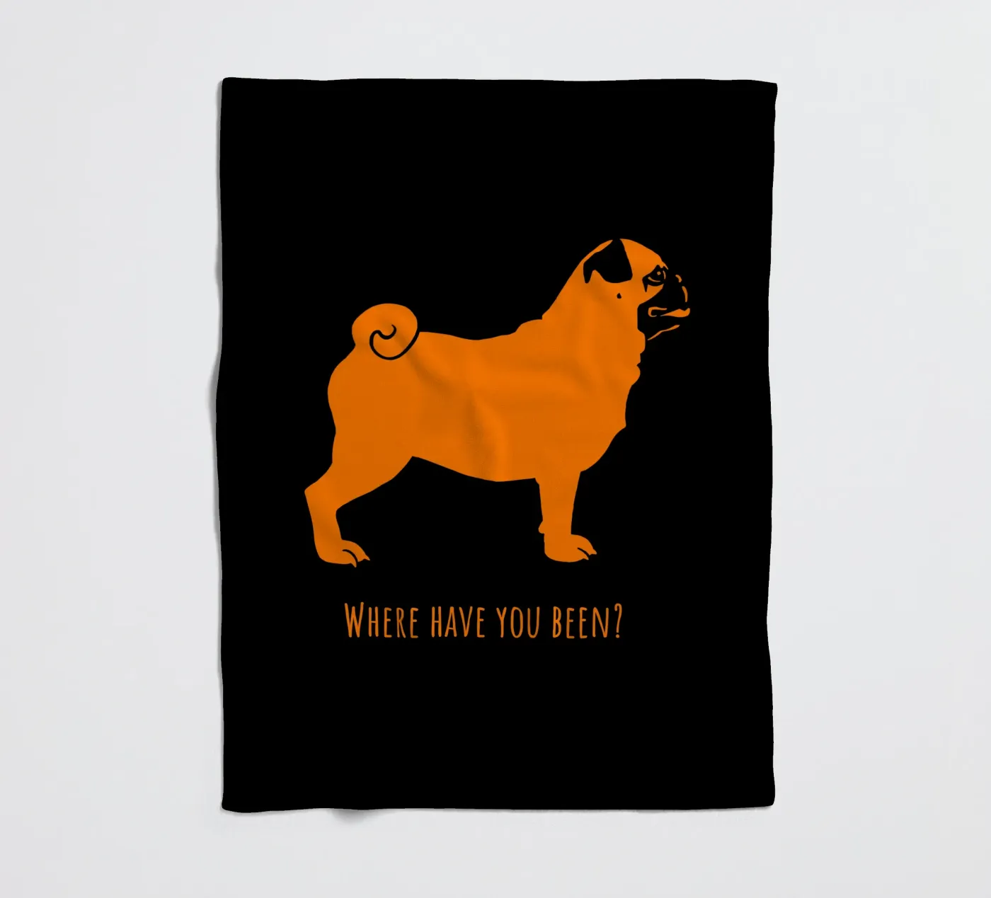 Pug fleecedeken van Pop dogs