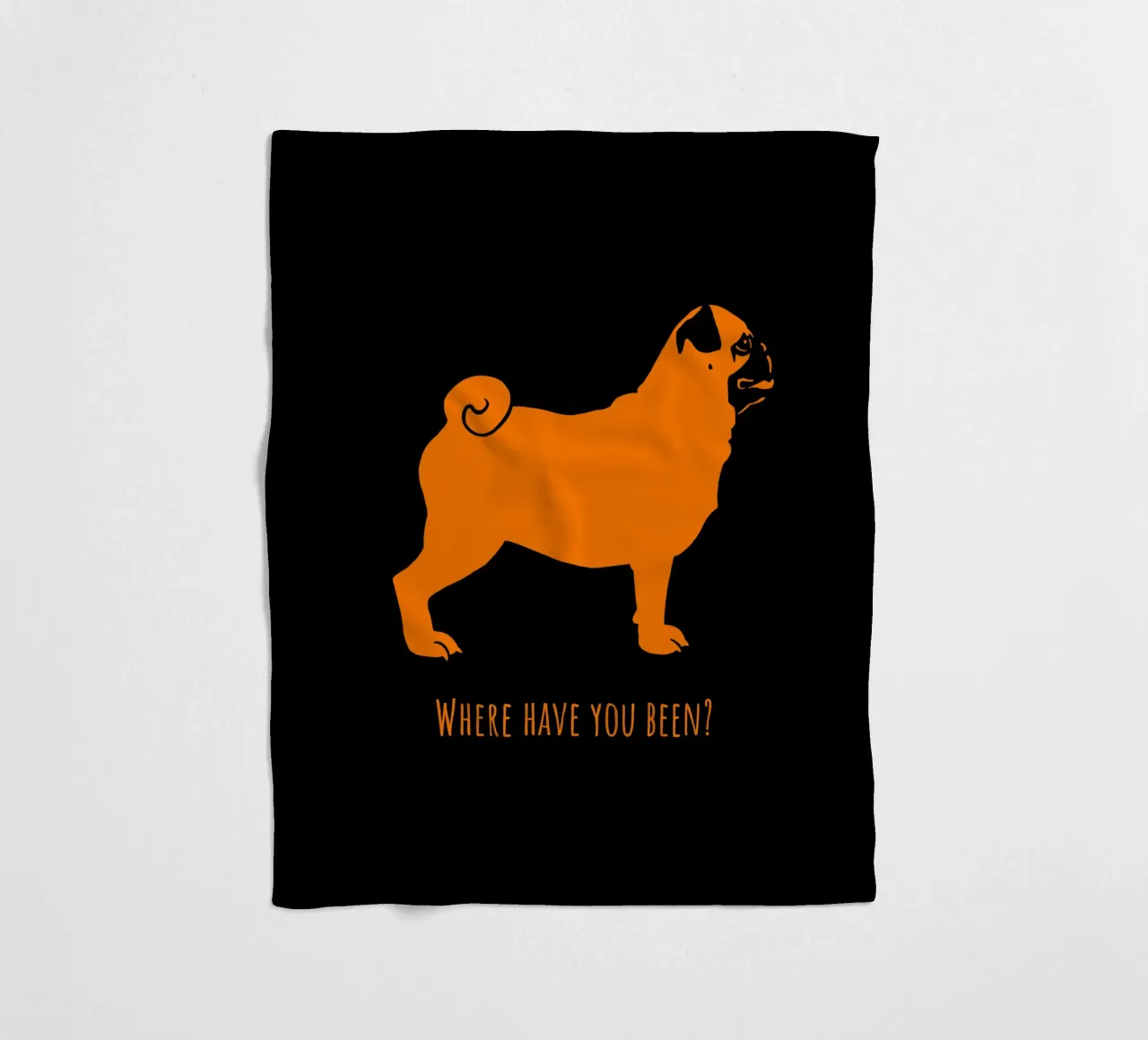 Mops Fleecedecke von Pop dogs