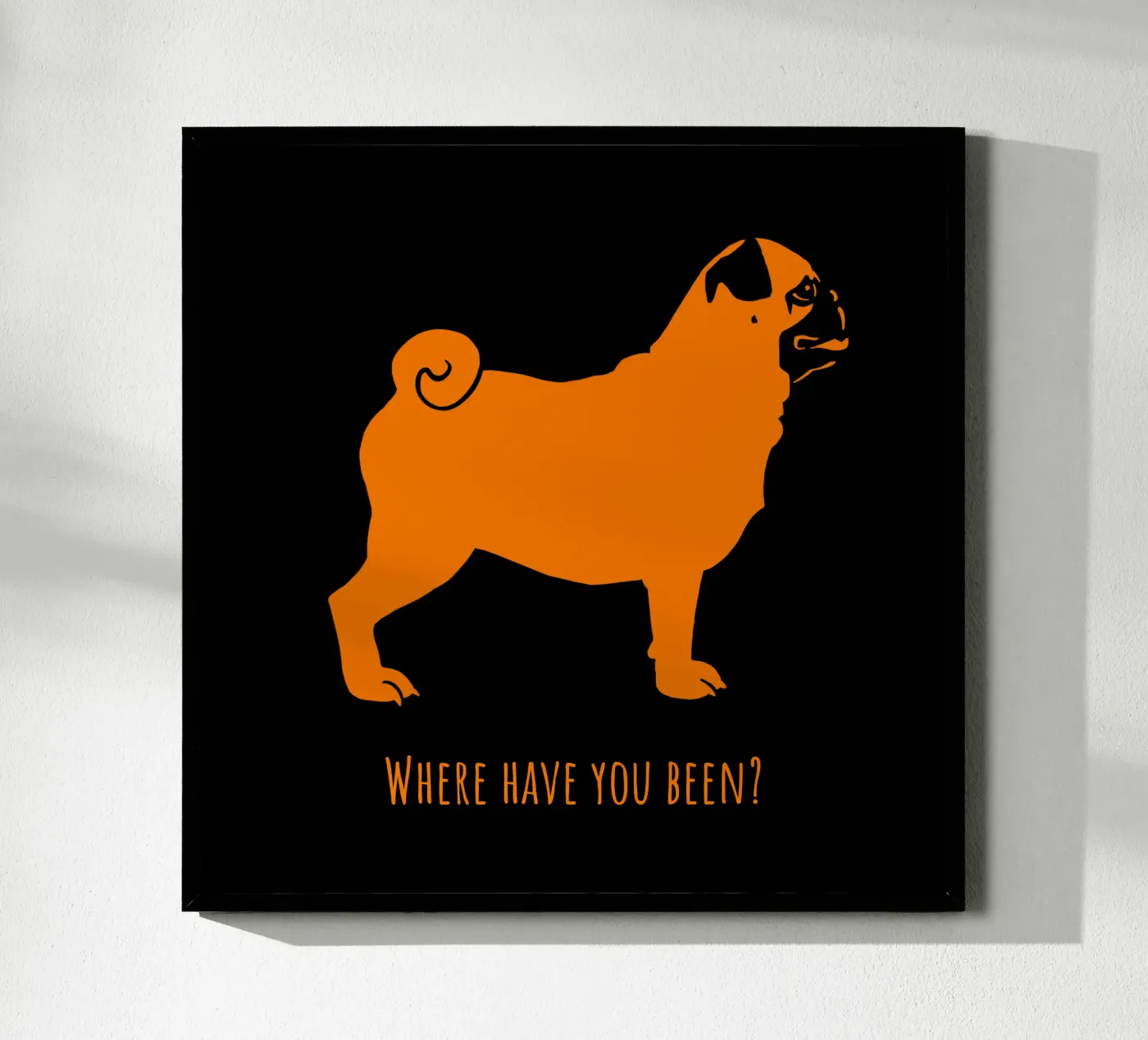 Pug poster van Pop dogs