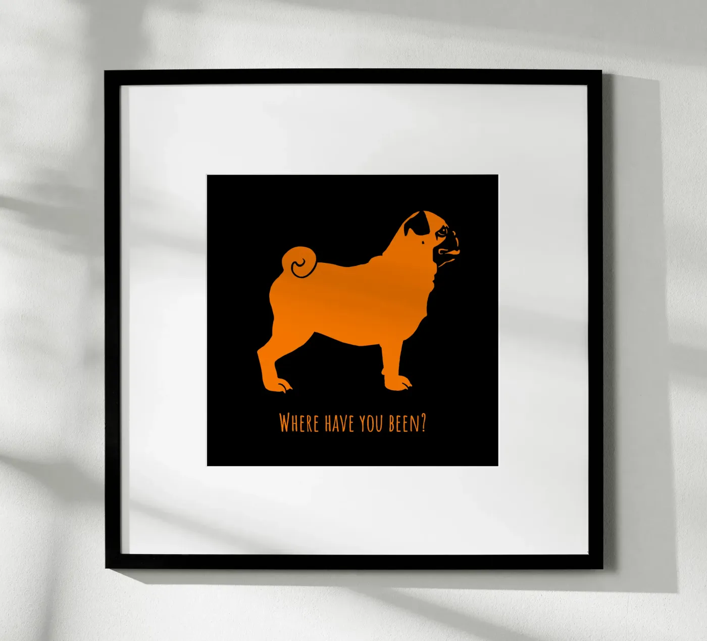 Pug poster van Pop dogs