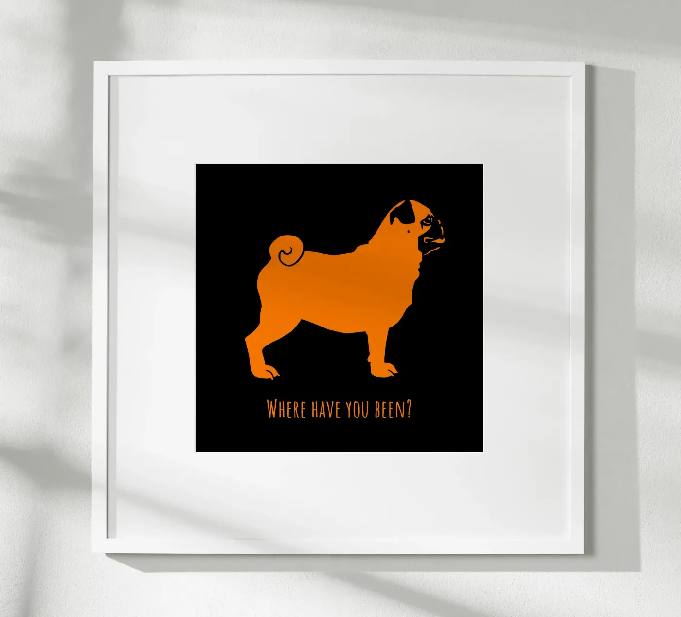 Pug poster van Pop dogs