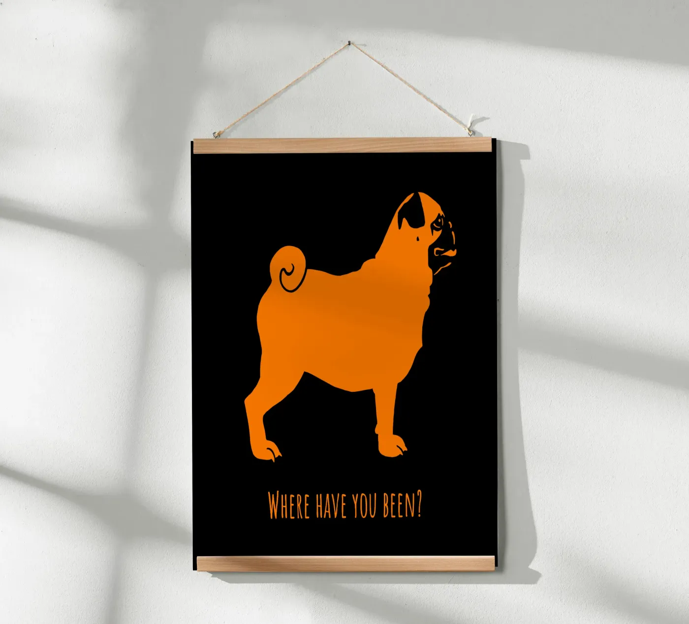 Pug poster van Pop dogs