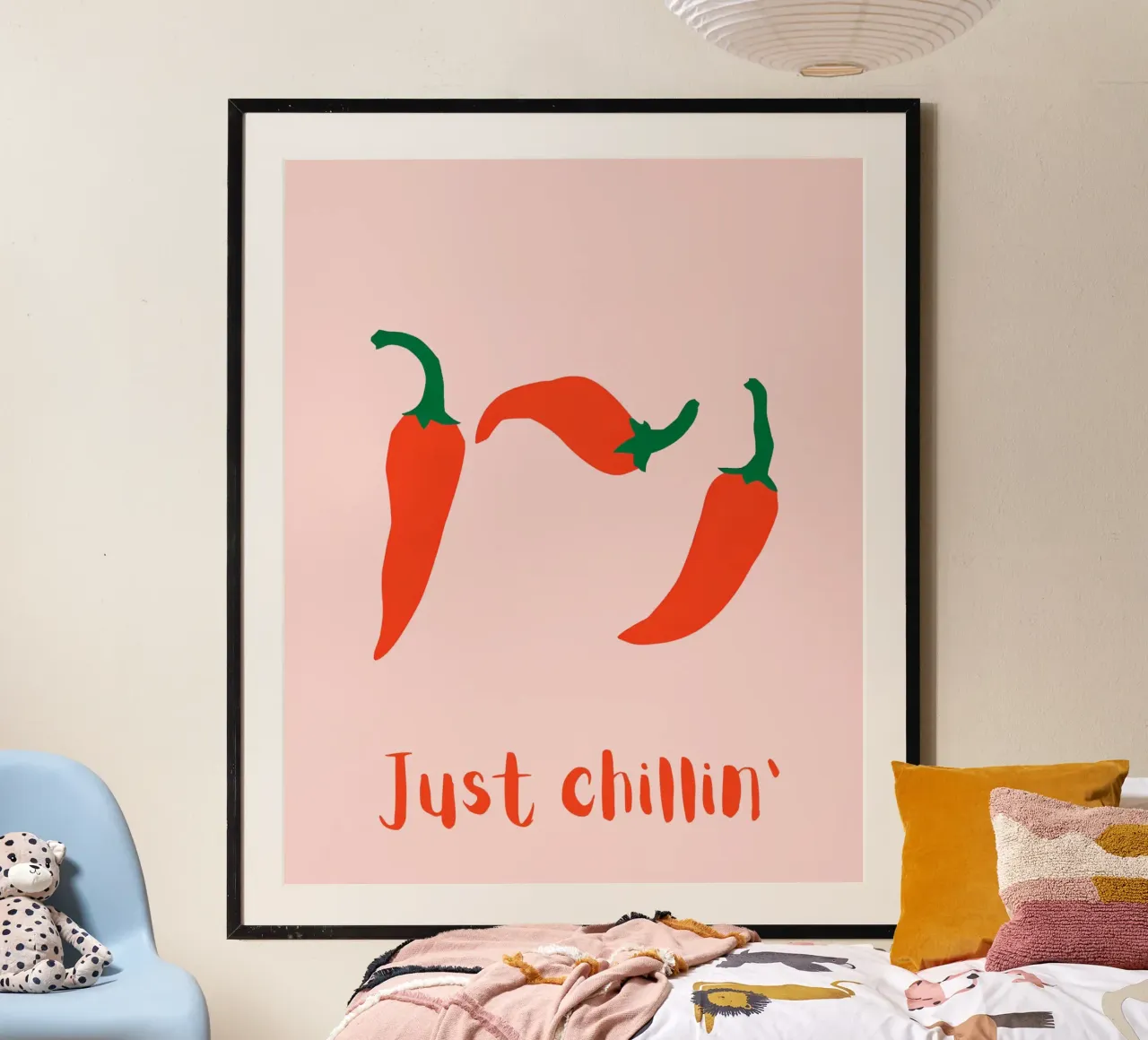 Just chillin' poster con telaio in plastica da designsbysophia