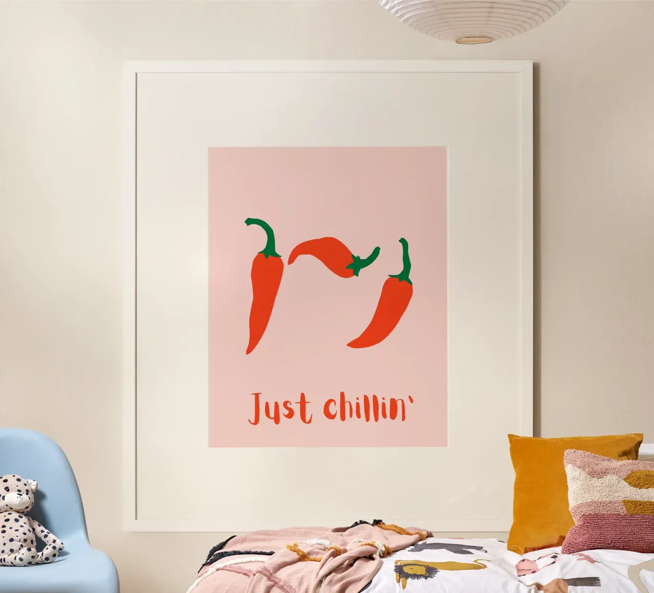 Just chillin' poster con telaio in plastica da designsbysophia