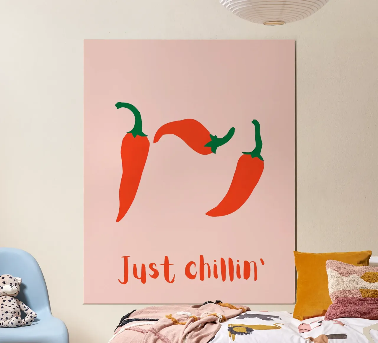 Just chillin' poster con telaio in plastica da designsbysophia