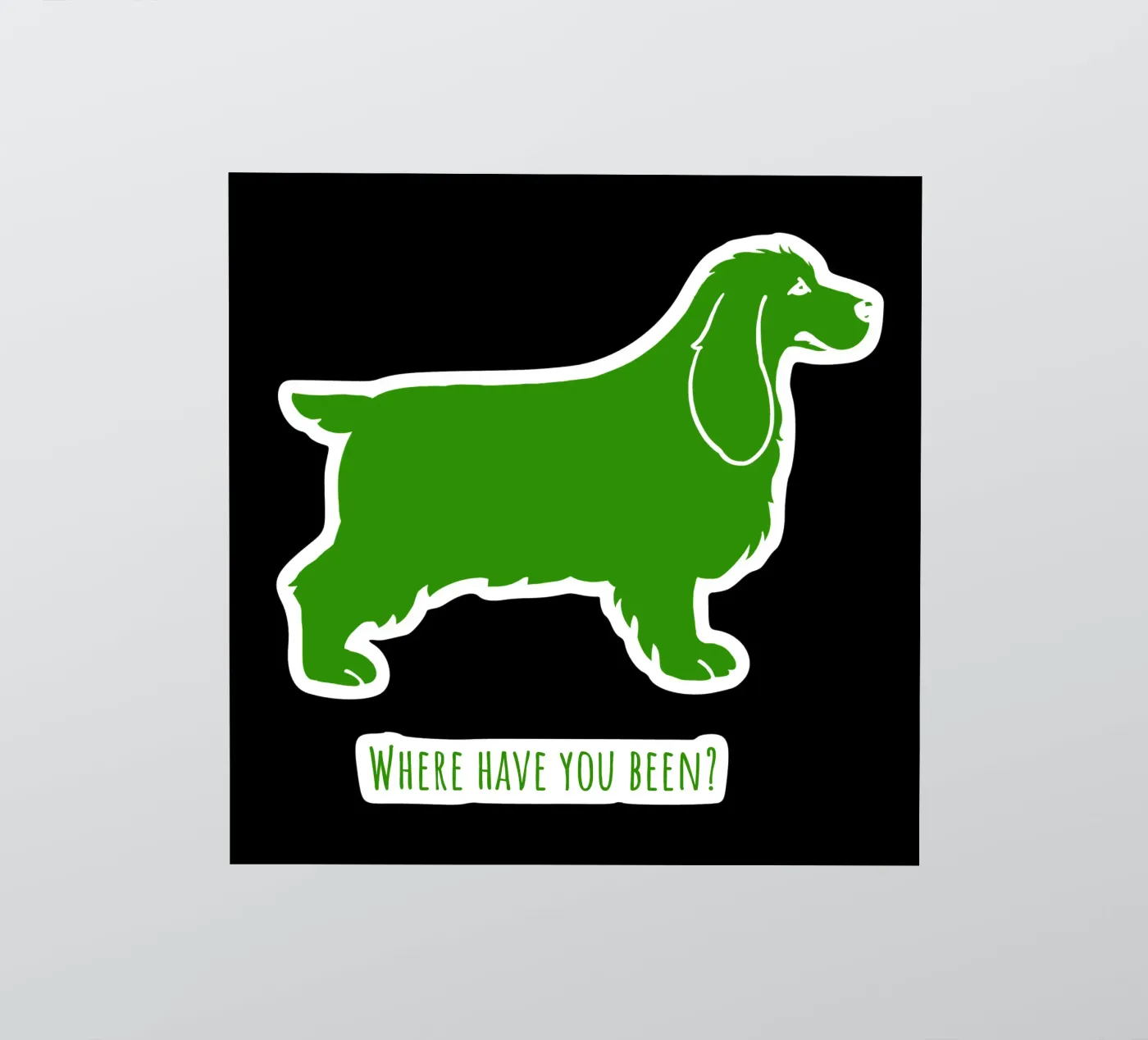 Cocker sticker van Pop dogs