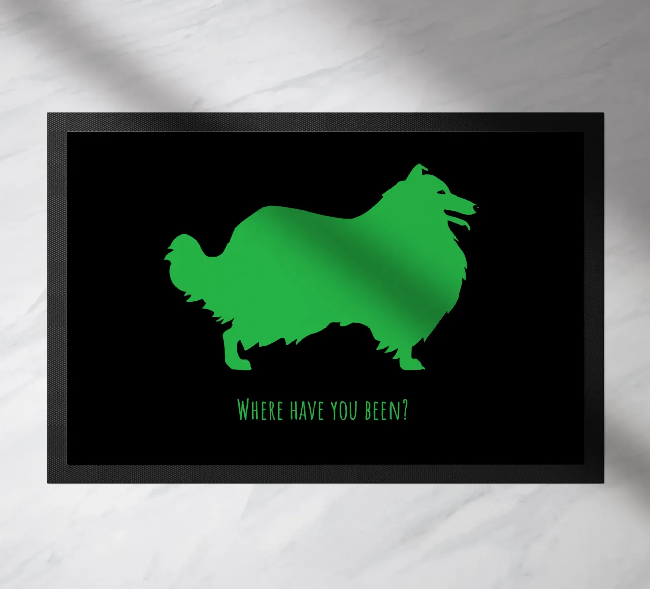 Rough Collie doormat by Pop dogs