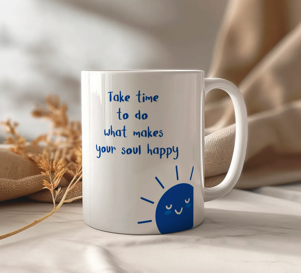 Take time to do what makes your soul happy tazza in ceramica da designsbysophia