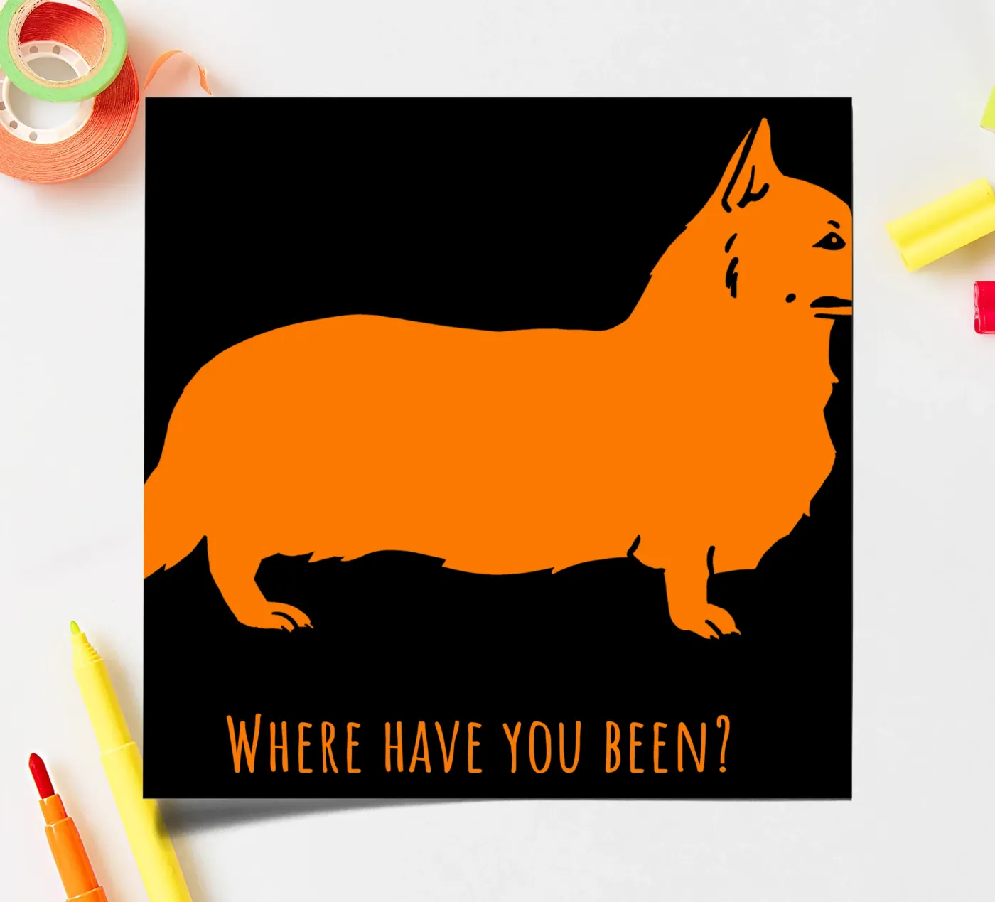 Corgi stickervel van Pop dogs